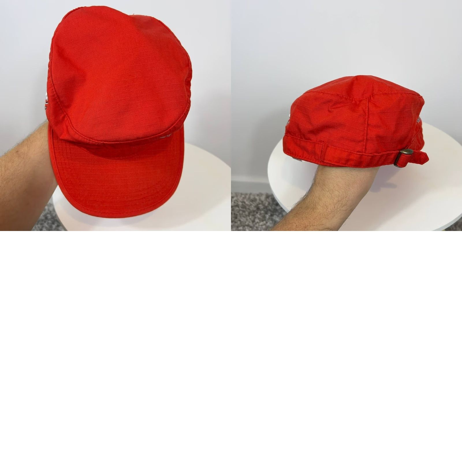 Ferrari Ferrari Cap Men’s One Size Red Baseball Cap Adjustable Canvas Cotton Hat Shaped Solid Vintage No Size ONE SIZE - 8 Thumbnail