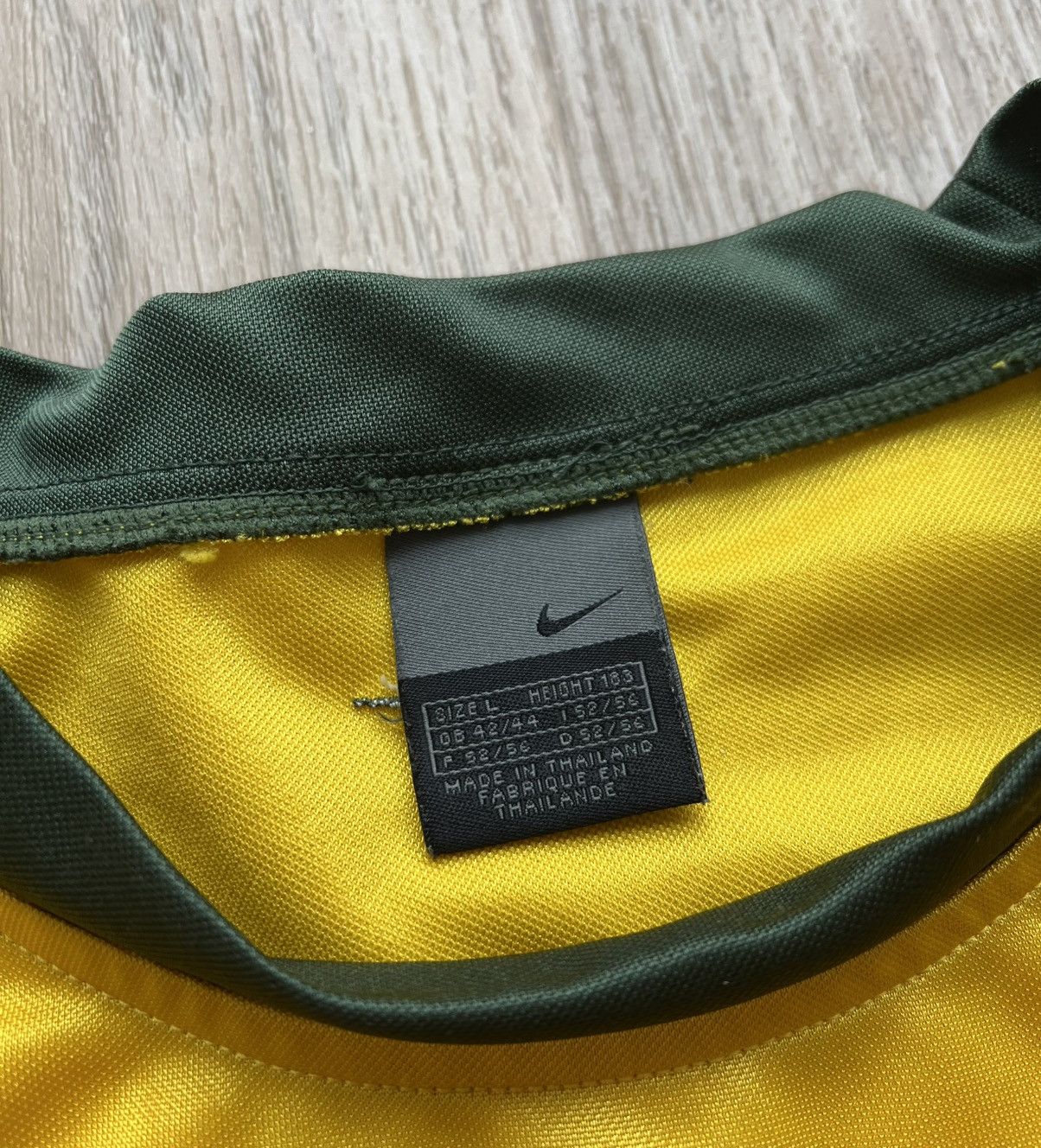 Nike × Vintage Vintage Nike Brasil Yellow Soccer T-Shirt Football Jersey Size US L / EU 52-54 / 3 - 9 Thumbnail