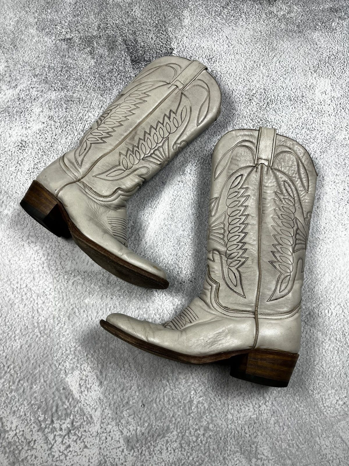 Vintage Leather cowboy boots paul warmer Size US 6 / IT 36 - 3 Thumbnail