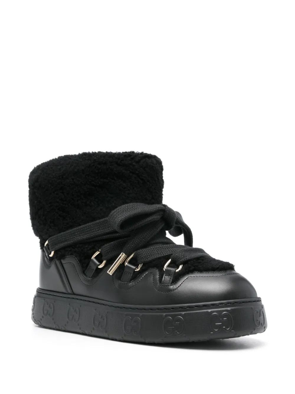 Gucci o1loc1c0226 797828 Faux-Shearling Ankle Boots in Black Size US 6 / IT 36 - 2 Thumbnail