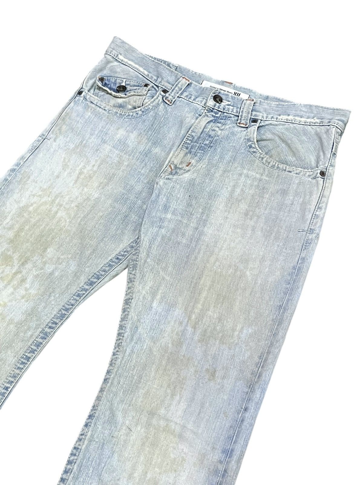 Edwin FYE🔥EDWIN 401XV Grunge Dirty Mudwash Off-Blue Flare Denim Size US 34 / EU 50 - 3 Thumbnail