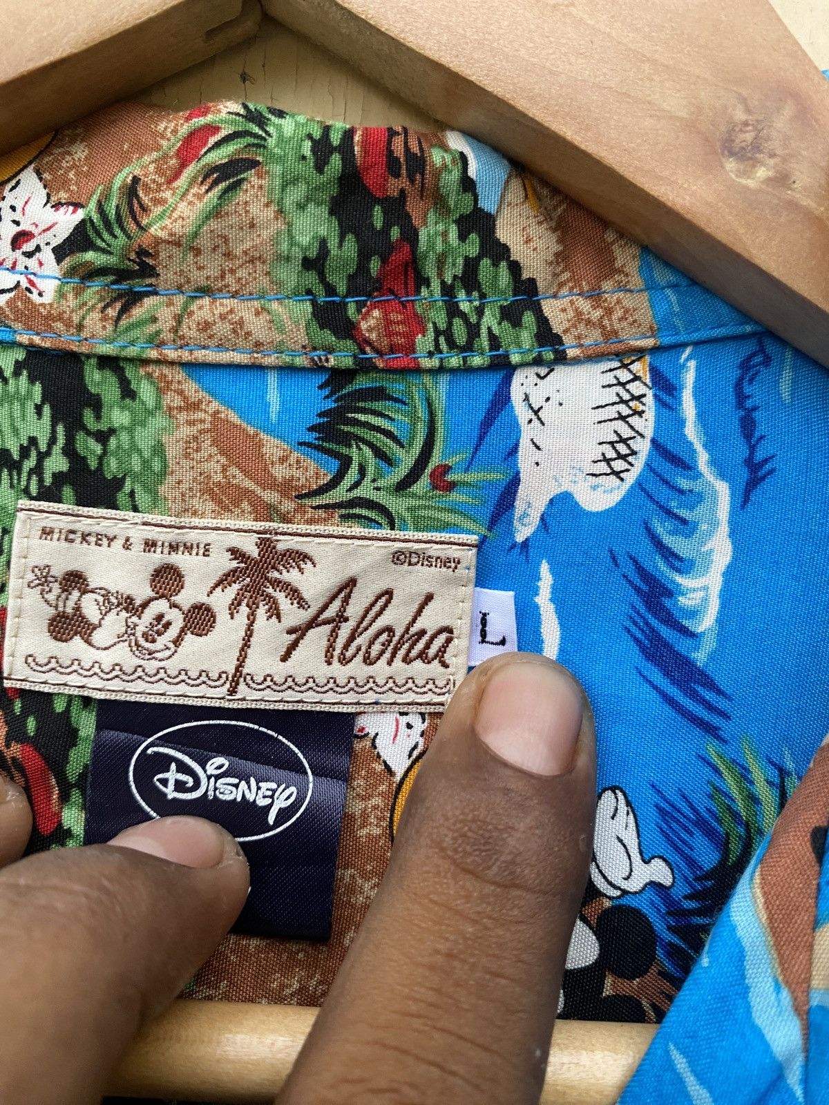 Disney × Vintage Vintage aloha disney mickey full print hawaiian shirt Size US L / EU 52-54 / 3 - 10 Thumbnail