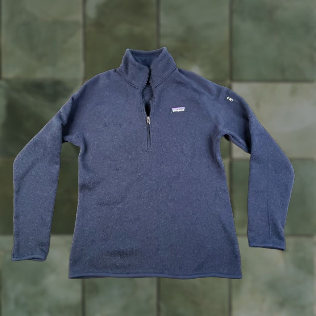 Patagonia Patagonia Better Sweater Women M Blue 1/4 Zip Fleece Pullover Mock Neck Sweater Womens Size M / US 6-8 / IT 42-44 - 1 Thumbnail