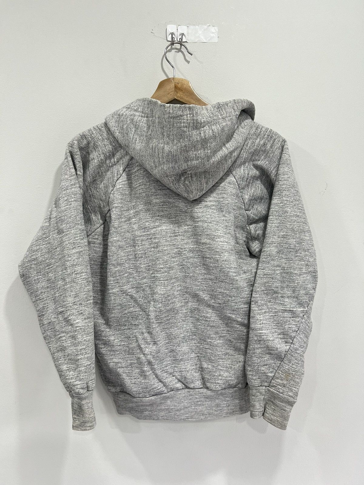 Vintage Vintage 90s Thrashed Big Yank Thermal Lined Hoodie zip blank Size US S / EU 44-46 / 1 - 2 Thumbnail