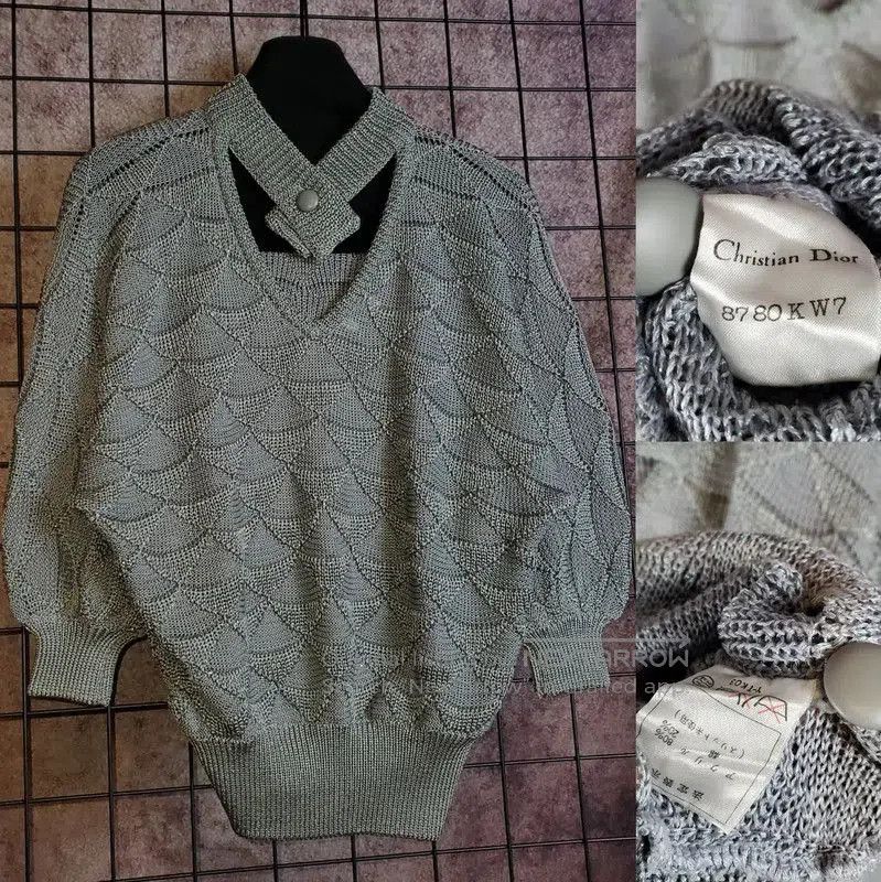 Dior Dior Summer Gray Cotton Blend Top . Size M / US 6-8 / IT 42-44 - 2 Thumbnail