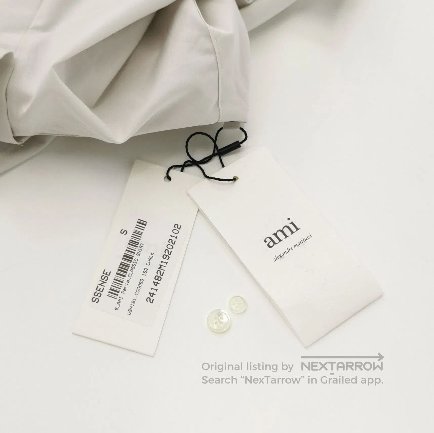 AMI AM Alexandre Mattiussi S Cotton Collared Shirt. Size US S / EU 44-46 / 1 - 1 Thumbnail