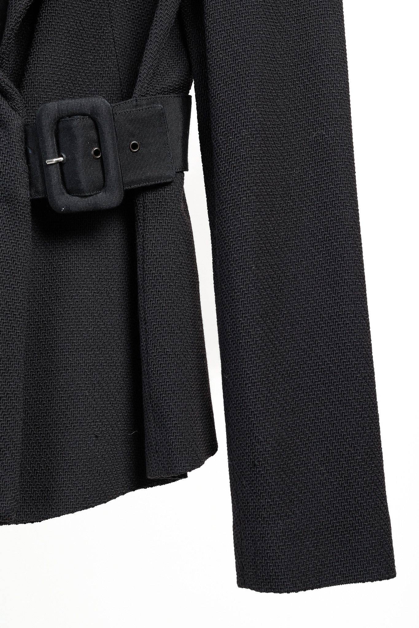 Emporio Armani Emporio Armani Black Side-Belted Wrap Blazer Size S / US 4 / IT 40 - 6 Thumbnail