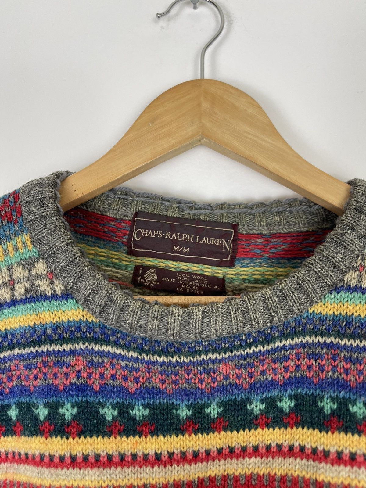 Chaps Ralph Lauren 90s chaps ralph lauren repaired wool multicolour sweater Size US M / EU 48-50 / 2 - 3 Thumbnail
