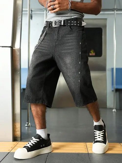Japanese Brand × Vintage WASHED Y2K vintage denim jorts shorts Size US 34 / EU 50 - 2 Thumbnail