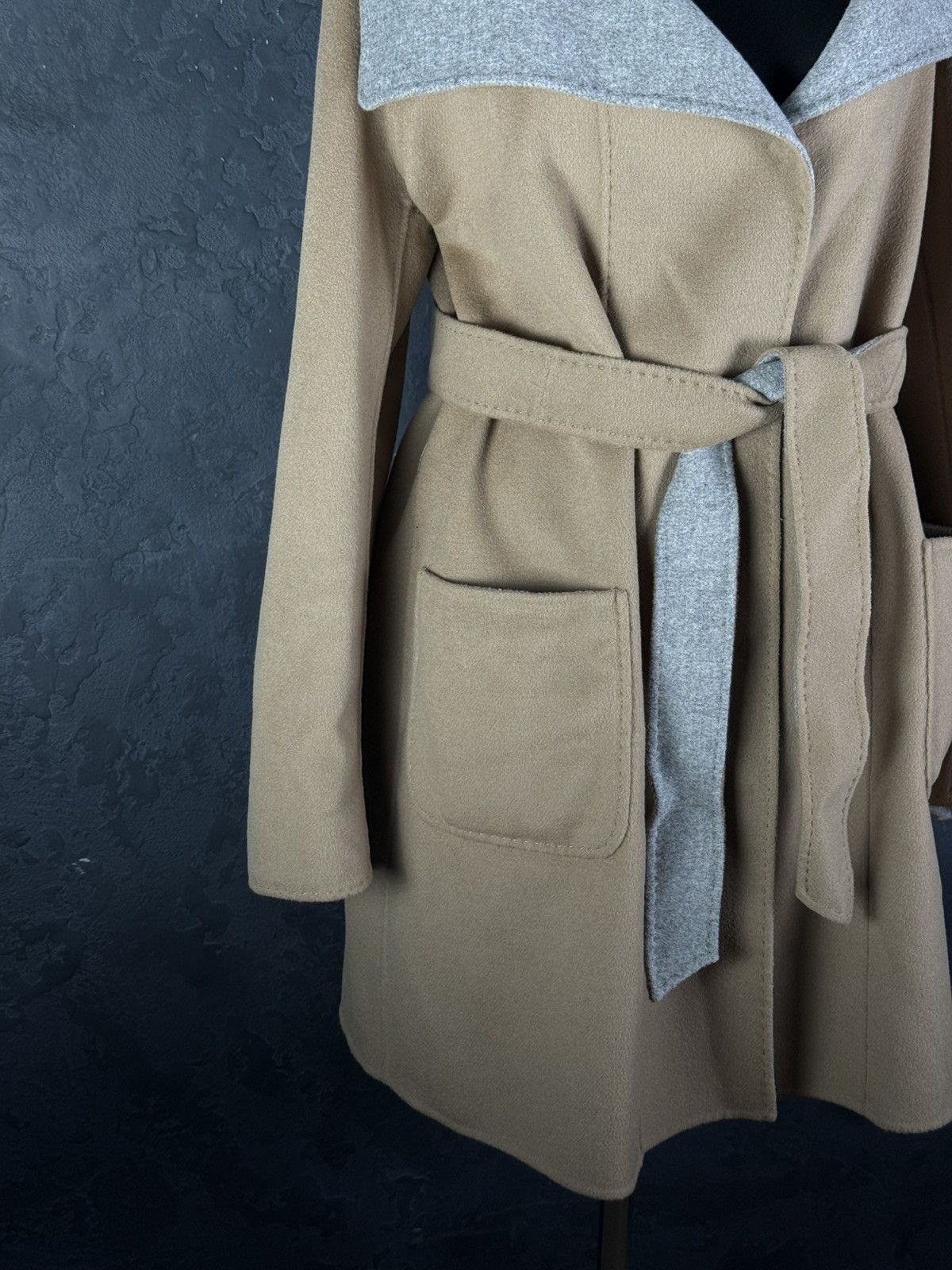 Weekend Max Mara Max Mara Cucito A Mano Wool Long Coat Belted Reversible Size XL / US 12-14 / IT 48-50 - 4 Thumbnail