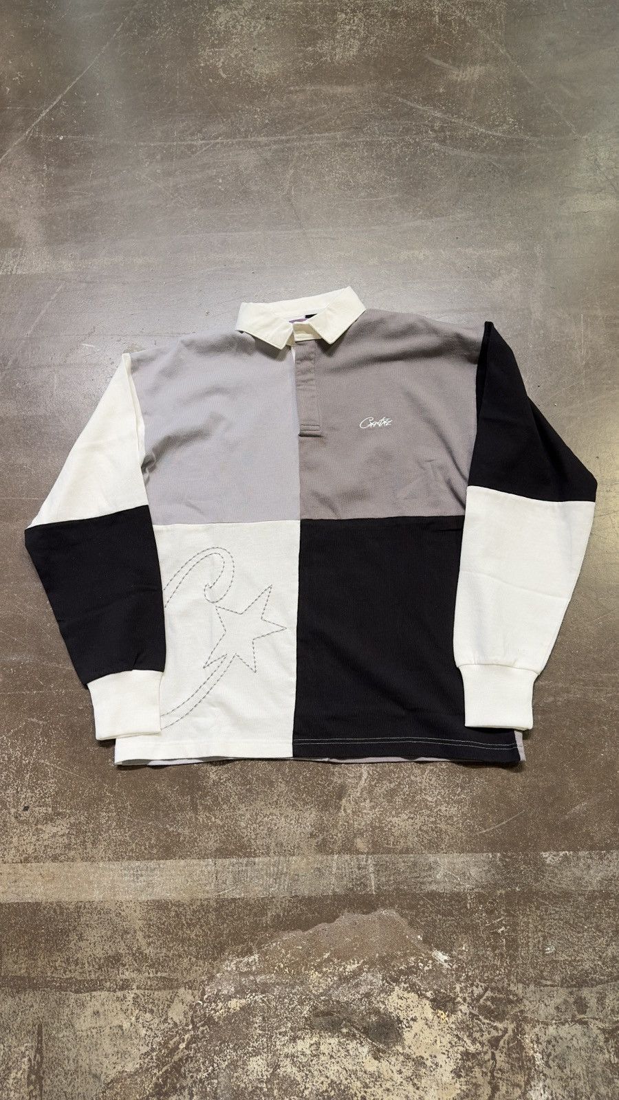 Corteiz Corteiz C Star Rugby Greyscale | Grailed