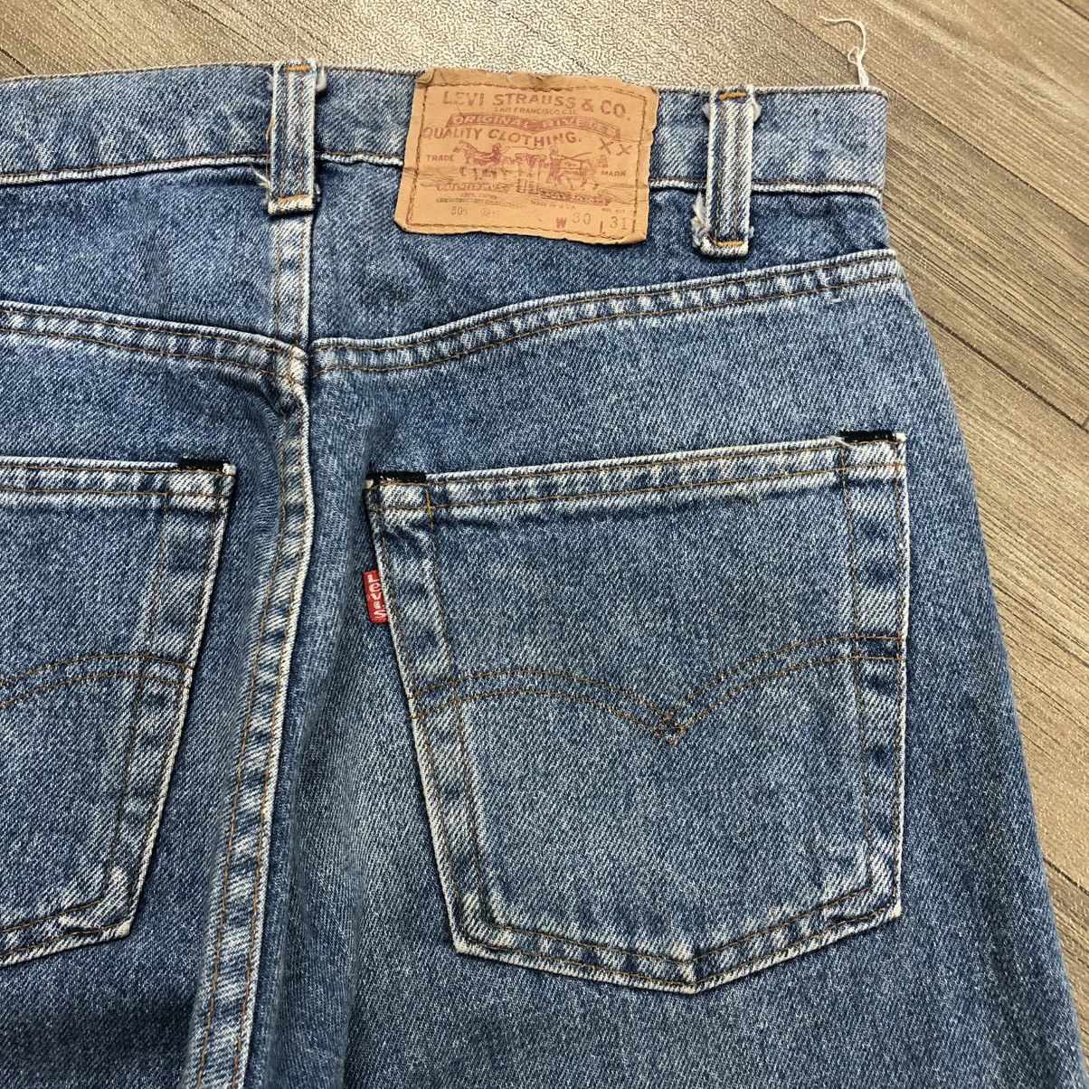 Levi's × Levi's Vintage Clothing 🇺🇸80’s Vintage Levis 501 #552 30x31 Straight Leg Blue Jeans Size US 29 - 20 Thumbnail
