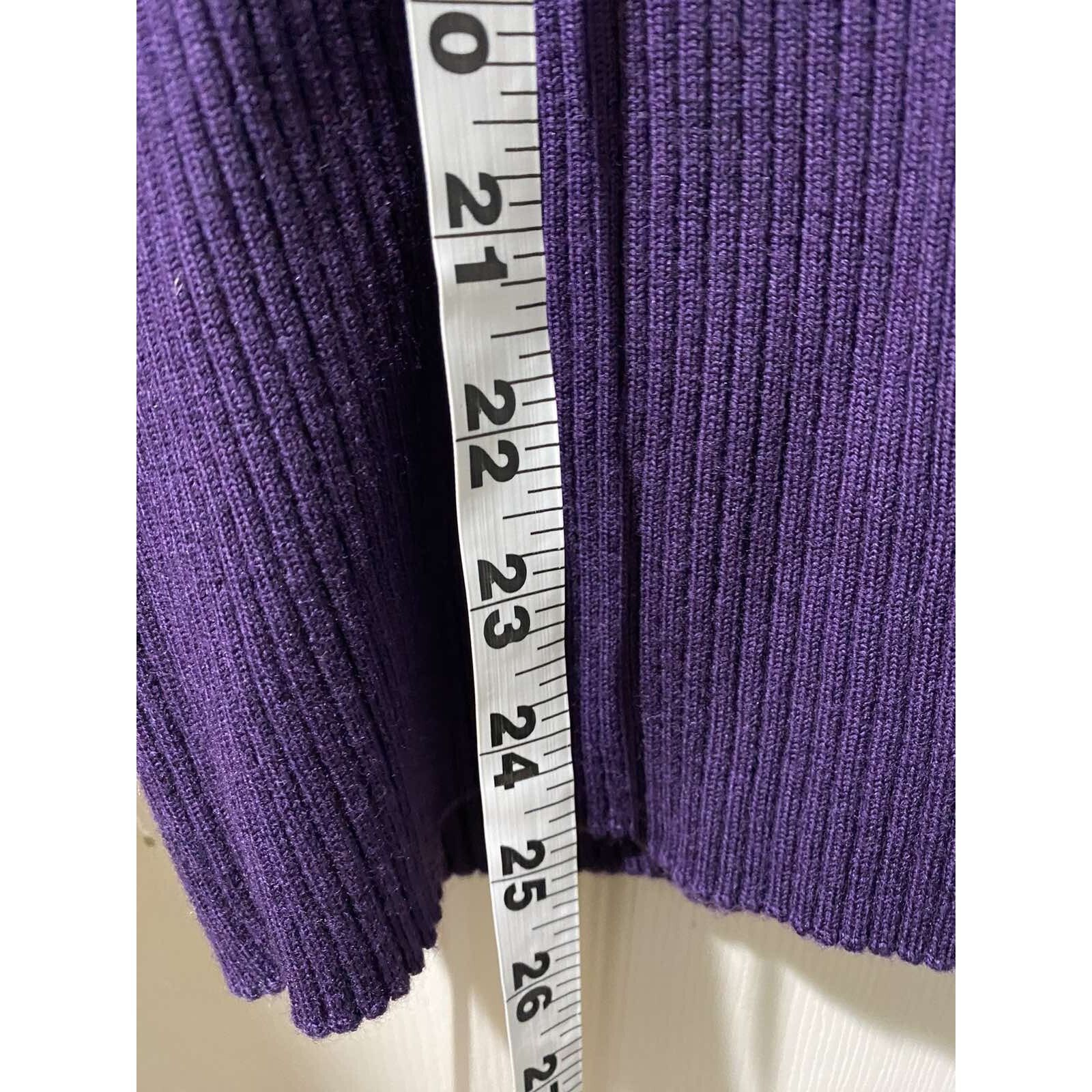 Banana Republic Banana Republic Merino wool Purple Cardigan butons M A001362 Size M / US 6-8 / IT 42-44 - 9 Thumbnail