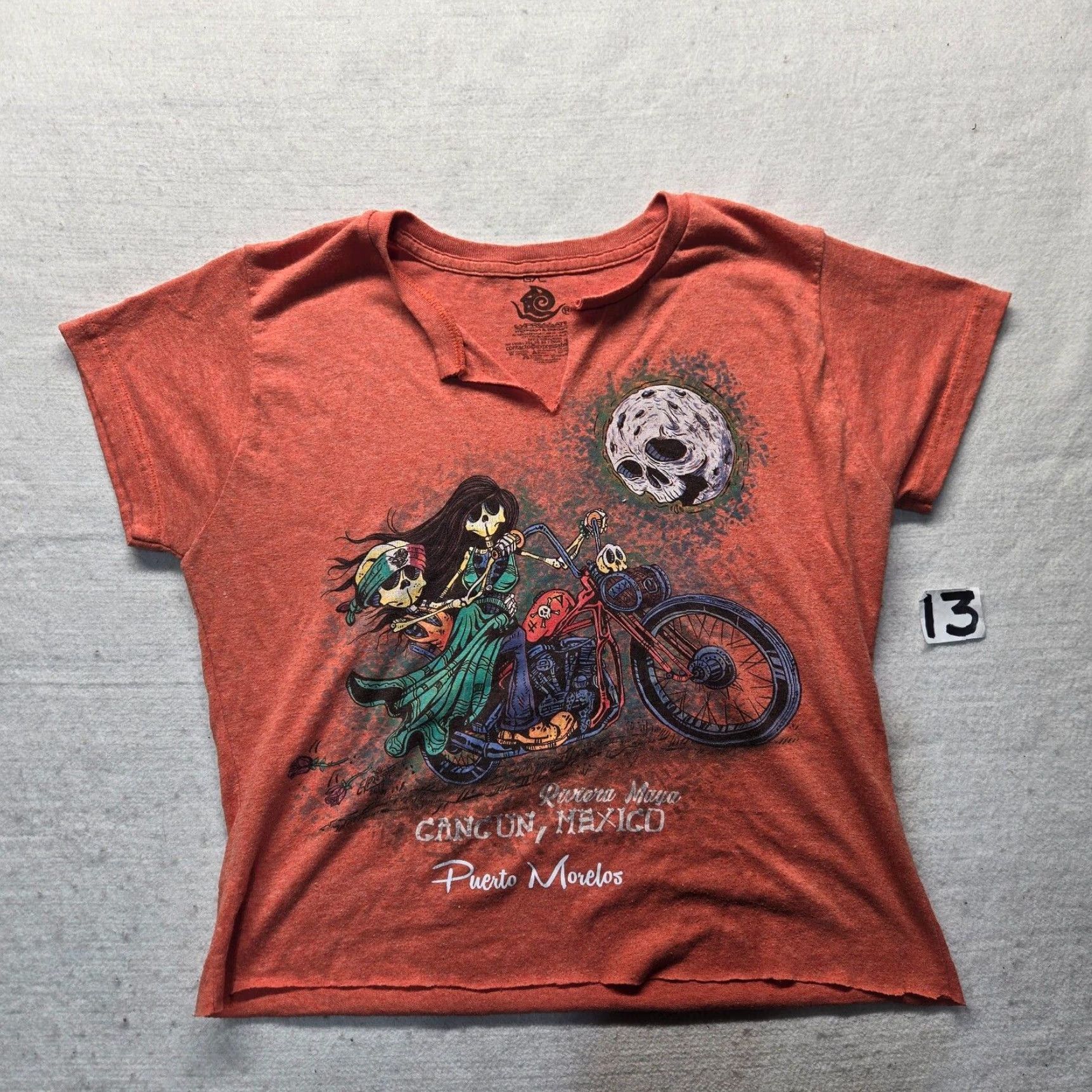 Express Vibrant Orange Mexico Graphic Print Fashionable Short Sleeve Tee for Women LargeサイズExpressate Letter L Size 36" / US 14 / IT 50 - 2 Thumbnail