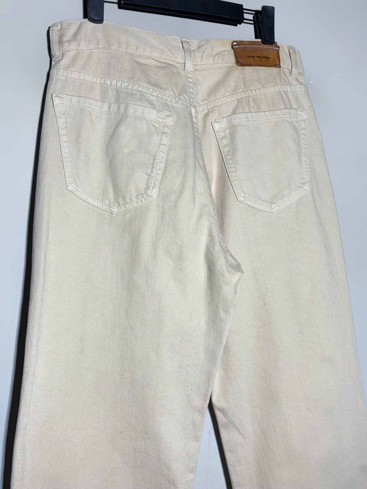 Dries Van Noten Straight Beige Denim Jeans