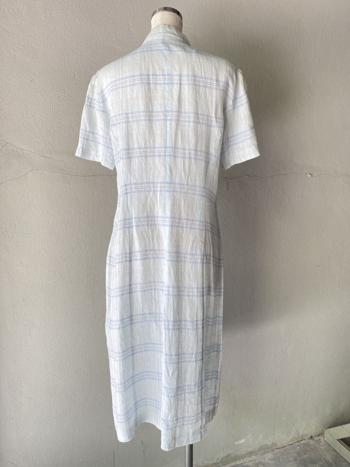 Burberry Burberry Light Blue Checkered Dress Size S / US 4 / IT 40 - 18 Thumbnail