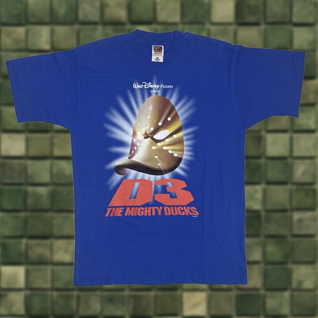 Fruit Of The Loom Vintage The Mighty Ducks D3 Disney Movie Promo 1996 Tee Large Blue Rare Hockey Size US L / EU 52-54 / 3 - 1 Thumbnail