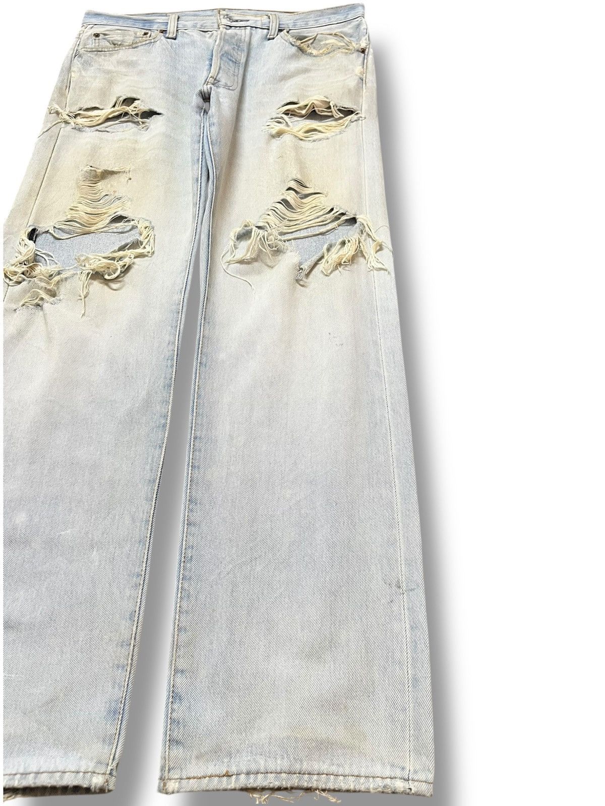 Levi's Vintage Clothing Vintage Levi’s 501 Faded Ripped Distressed Denim Size US 33 - 4 Thumbnail