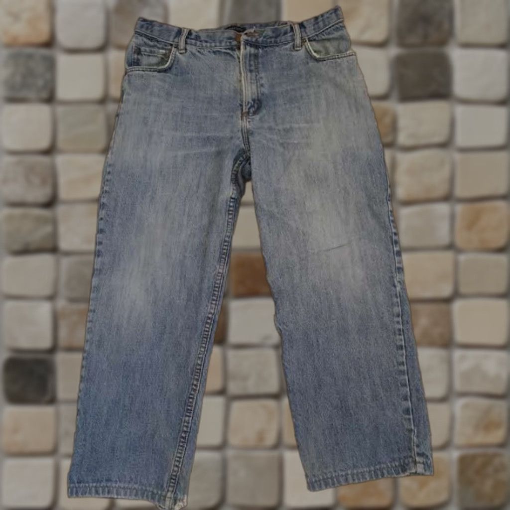 Lands' End VINTAGE Lands' End Jeans Denim Blue Jean Men Pants 35 Regular 30 Inseam 5-Pocket Design Blue Cotton Work Size US 35 - 1 Thumbnail