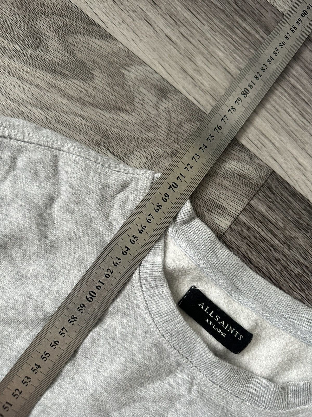 Allsaints All Saint Vintage Oldmoney Grey Sweatshirt luxury Size US XXL / EU 58 / 5 - 9 Thumbnail