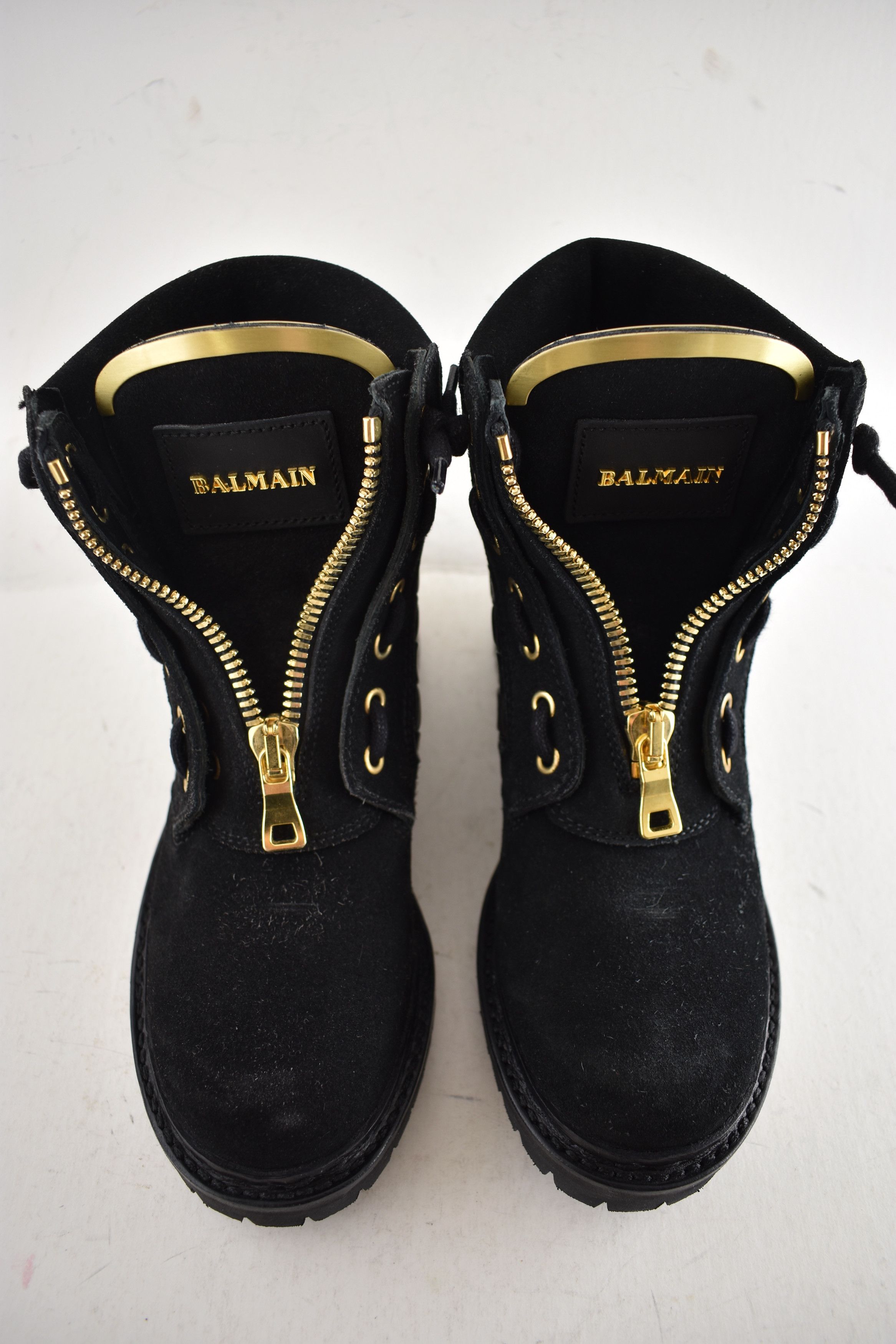 Balmain Taiga Ranger Leather Suede Zipper Biker Moto Combat Boots 36 Size US 6 / IT 36 - 9 Thumbnail