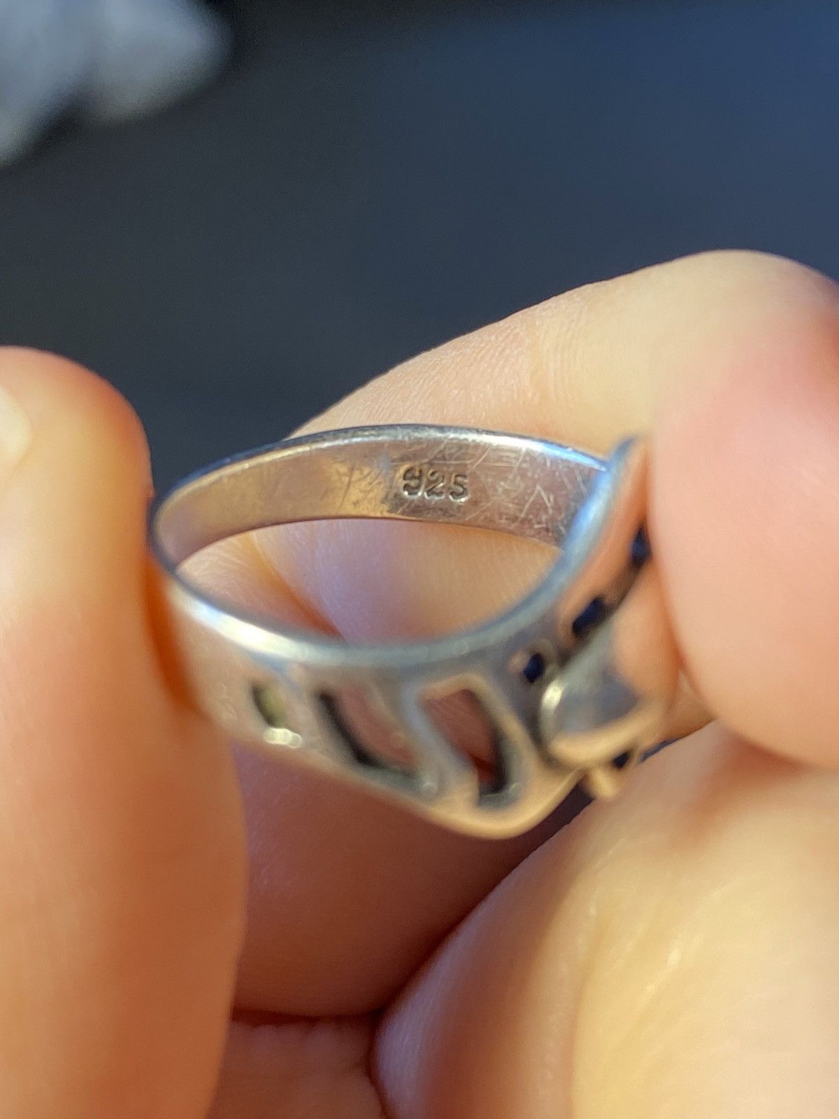 Vintage 925 silver heart ring Size ONE SIZE - 4 Thumbnail