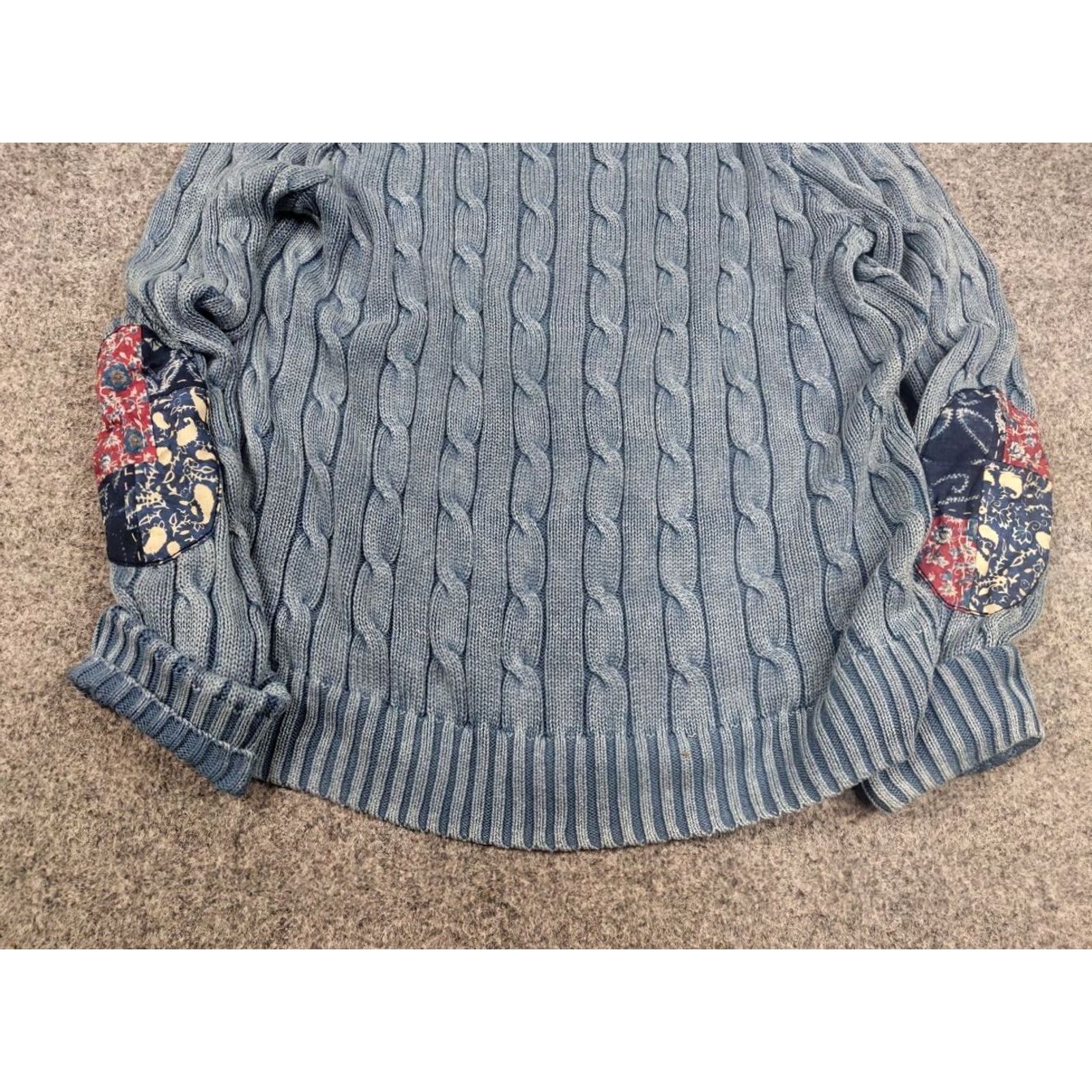 Polo Ralph Lauren VINTAGE Polo Ralph Lauren Indigo Patchwork Elbow Knit Sweater XL Women Blue Polo Ralph Lauren Indigo Patchwork Elbow Knit Sweater Vintage Size XL / US 12-14 / IT 48-50 - 7 Thumbnail