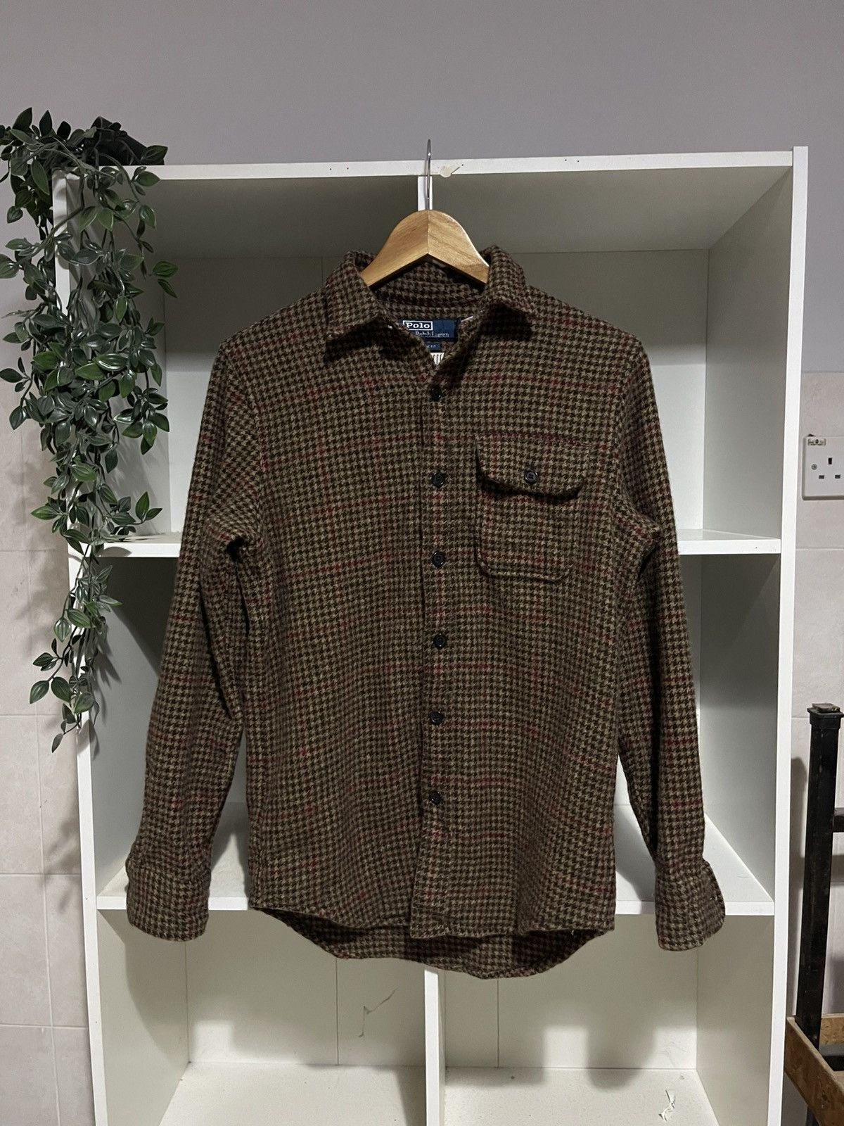 Polo Ralph Lauren Suede-Patch Shetland Wool Overshirt Size US XS / EU 42 / 0 - 3 Thumbnail