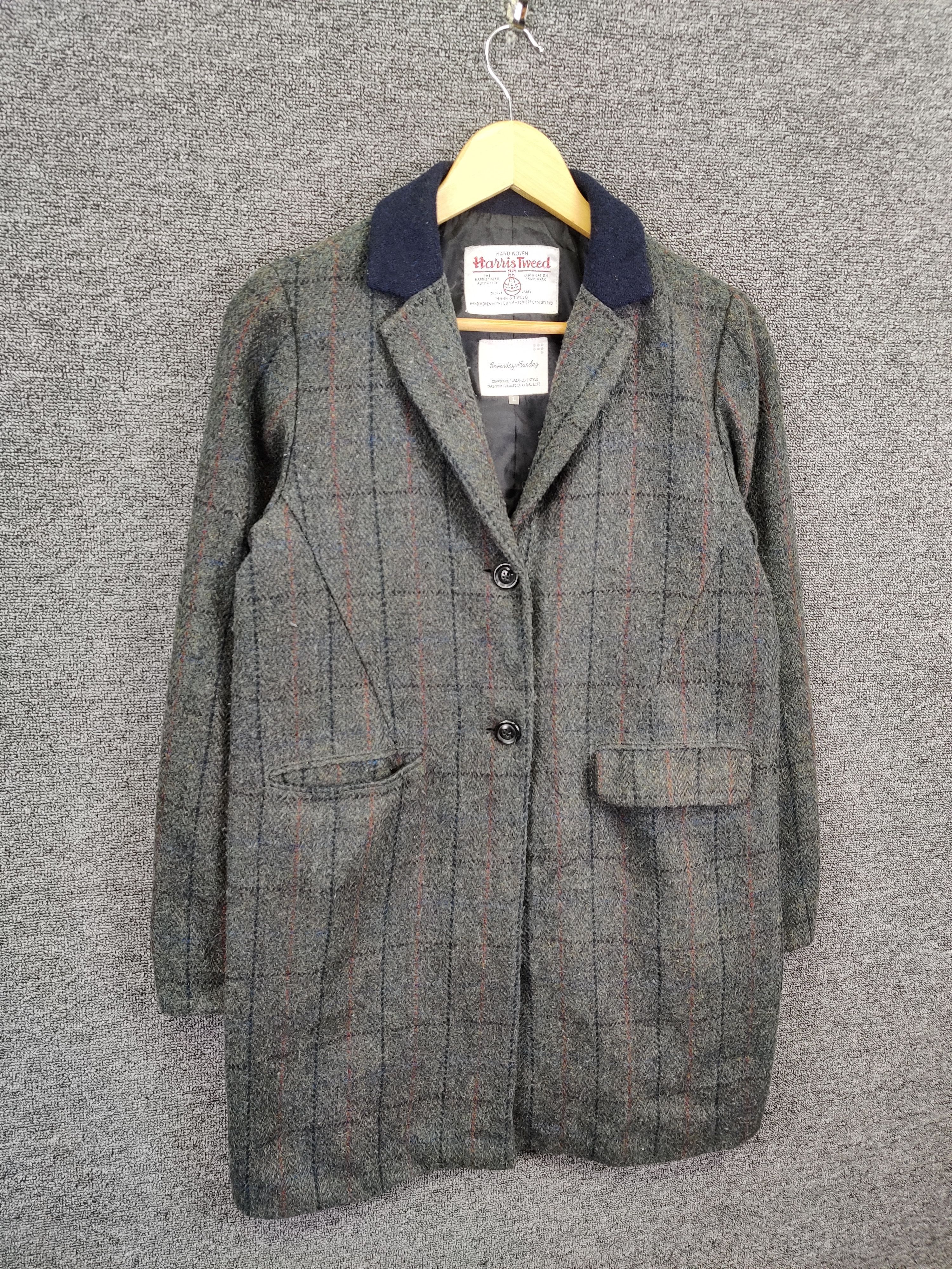 Harris Tweed Harris Tweed x Sevendays Sundays Shadow Plaid Wool Coat Size US L / EU 52-54 / 3 - 5 Thumbnail