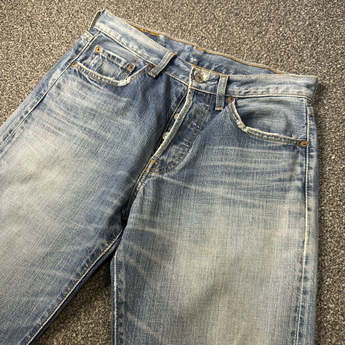 Levi's Vintage Y2K Levis 501 Distressed Aging Denim W29 Size US 29 - 3 Thumbnail