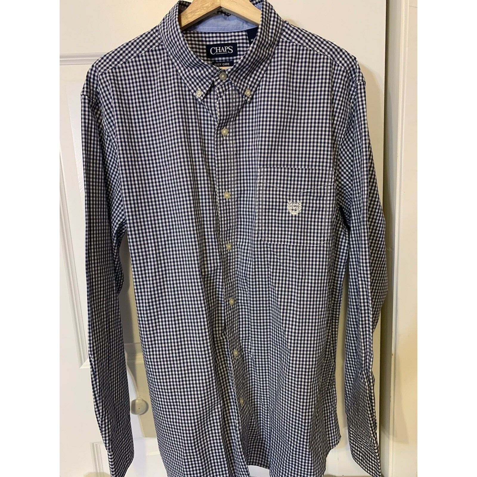 Chaps Chaps Men's Sz XL Button up Shirt Easy Care Blue Long Sleeve Size US XL / EU 56 / 4 - 6 Thumbnail