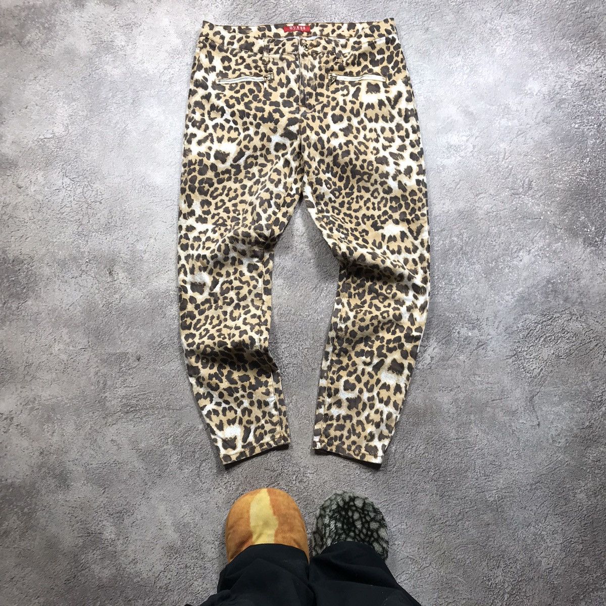 Vintage Vintage 90s Guess Leopard Baggy Parachute Pants Streetwear 3 Size 32" / US 10 / IT 46 - 2 Thumbnail