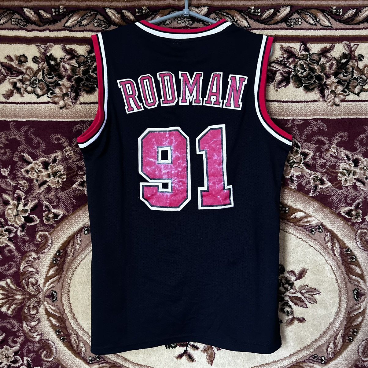 Adidas × NBA Dennis Rodman #91 Chicago Bulls Jersey NBA Shirt Tee Size US M / EU 48-50 / 2 - 2 Thumbnail