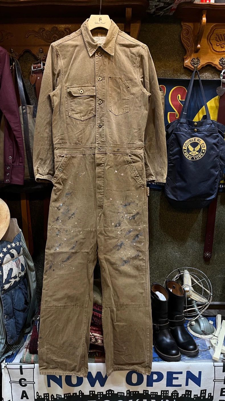 RRL Ralph Lauren RRL Ralph Lauren Splashing ink to make old jumpsuit Size US 32 / EU 48 - 1 Thumbnail