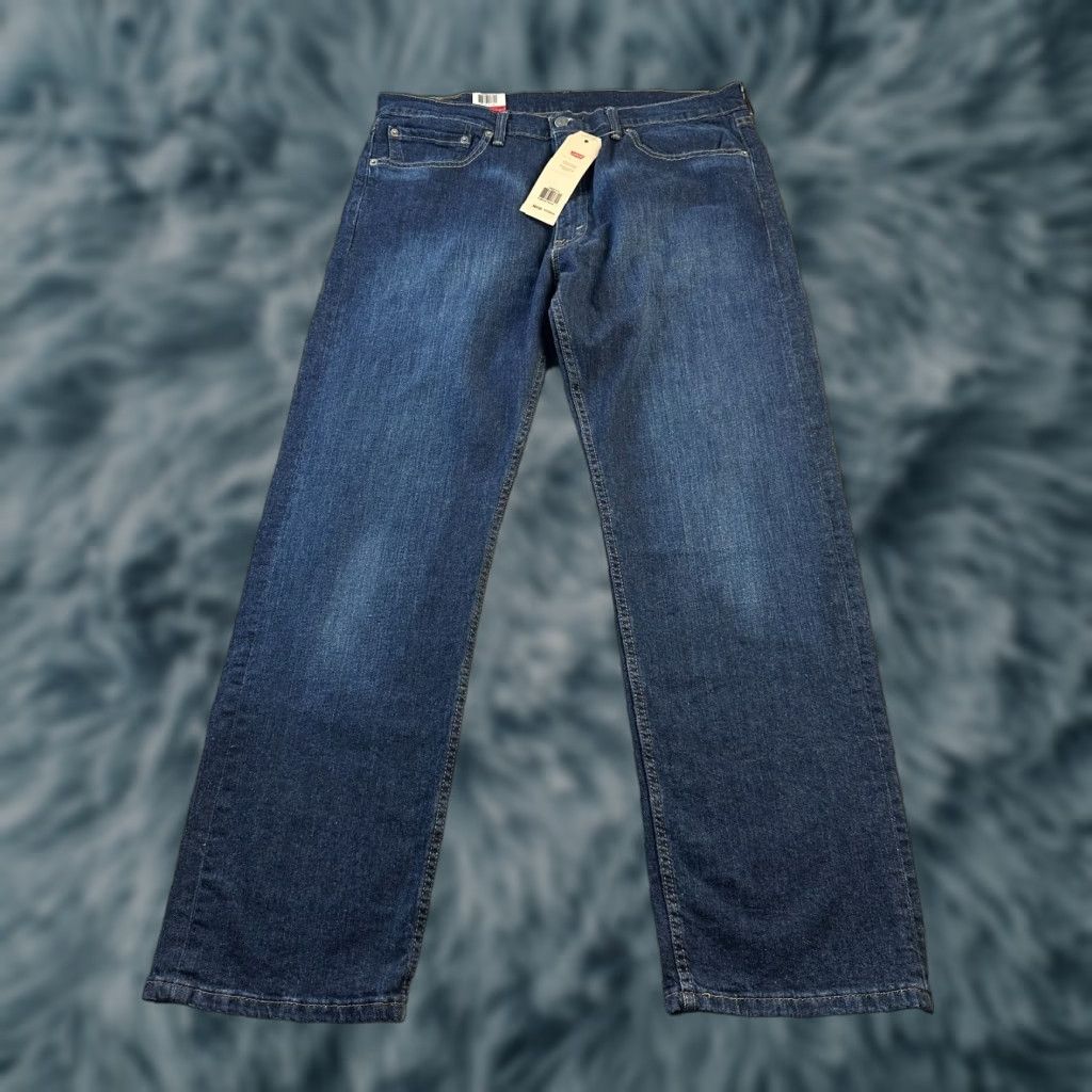Levi's Levi's 505 Jeans Mens 36x30 Blue Denim Straight Stretch Casual Pants Regular Fit Size US 36 / EU 52 - 1 Thumbnail