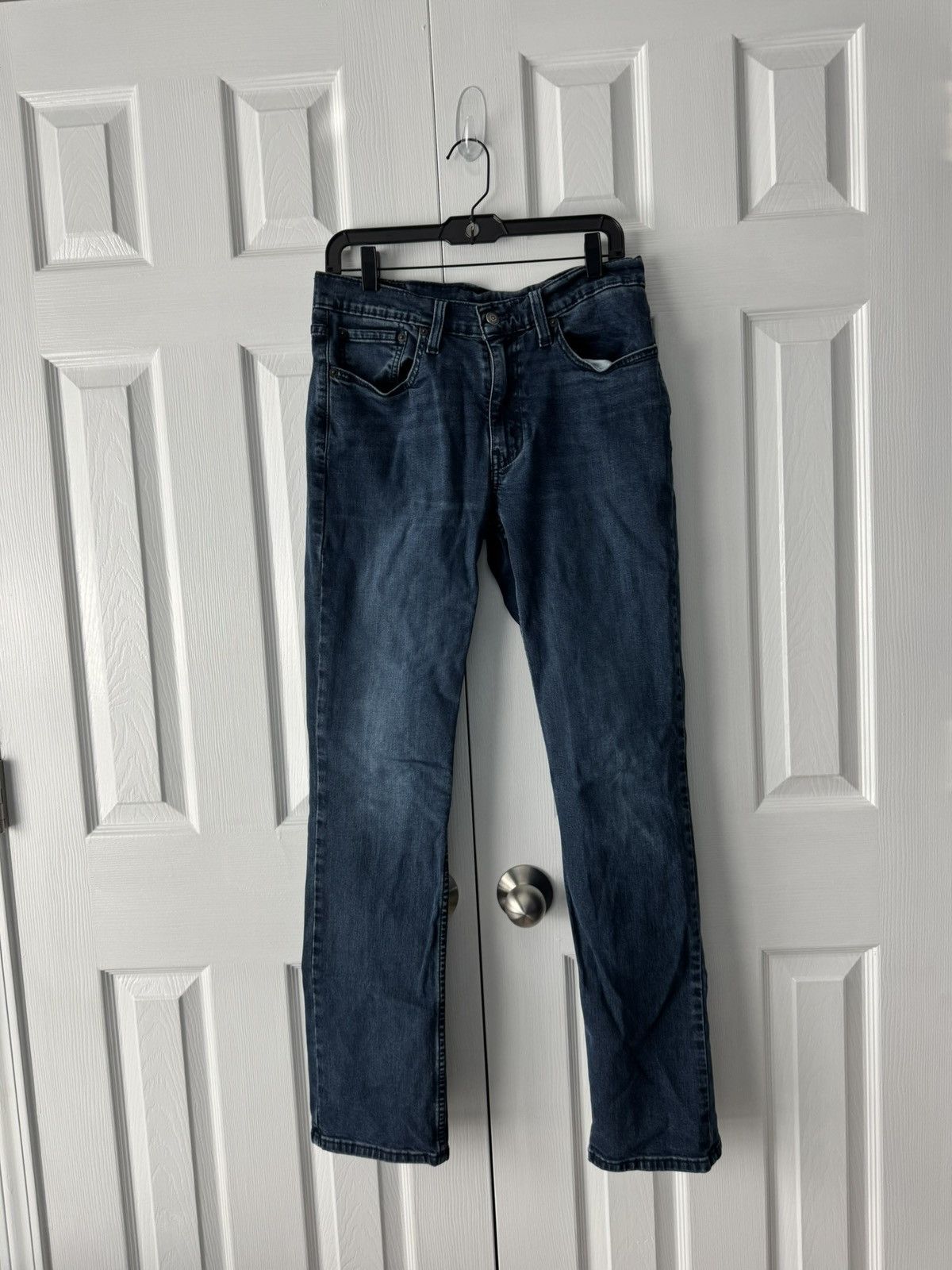 Levi's Levi's 514 Straight Fit Dark Wash Jeans 32x34 Size US 32 / EU 48 - 2 Thumbnail