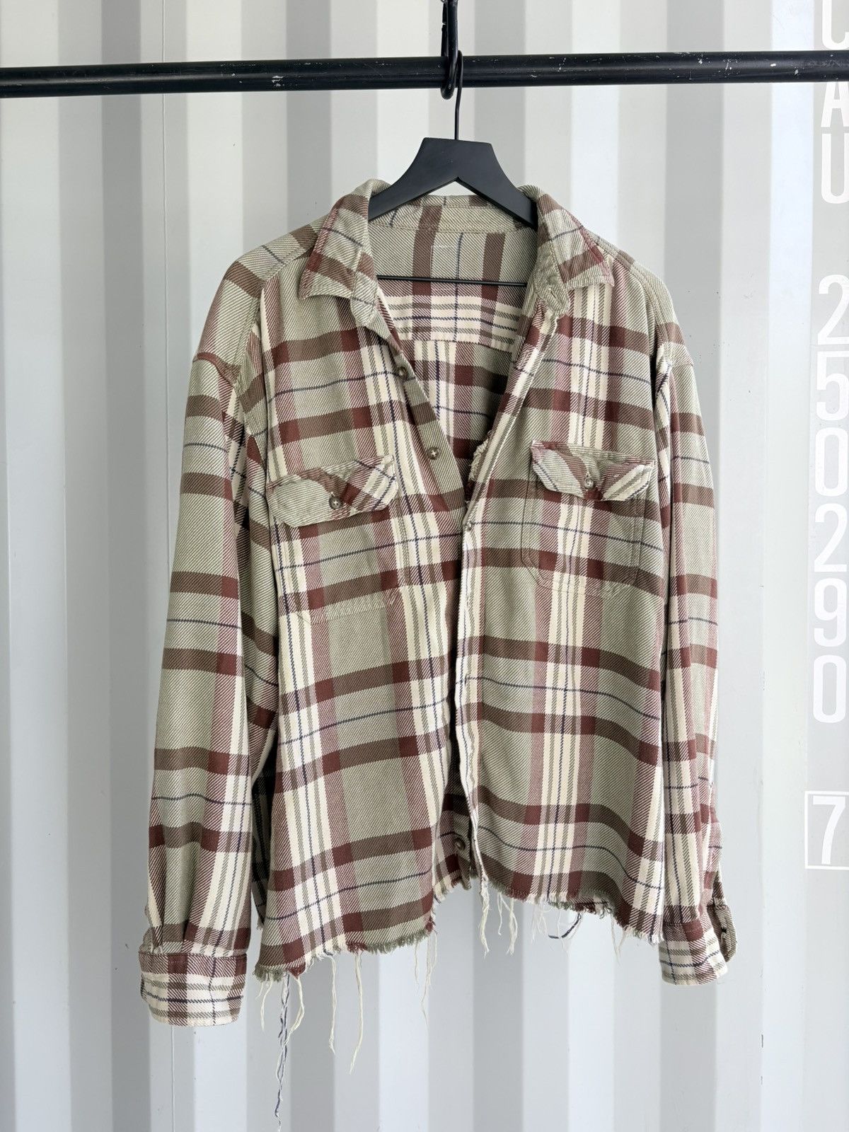 Vintage Vintage Flannel Shirt Boxy Faded Distressed Grunge Band Size US XL / EU 56 / 4 - 1 Thumbnail