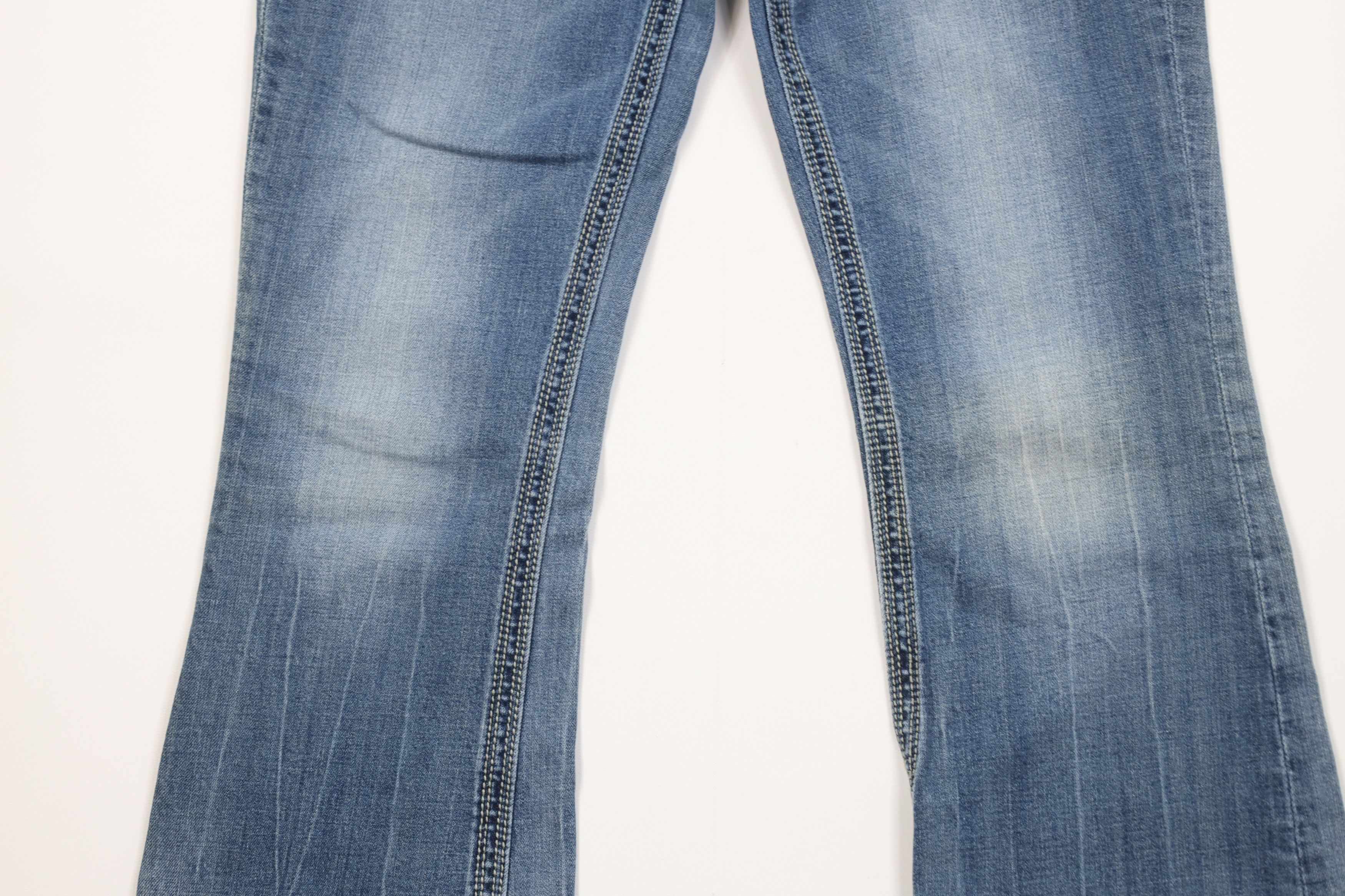 Express Y2K Express ReRock Stitch Flared Boot Cut Denim Jeans Blue Size 30" / US 8 / IT 44 - 3 Thumbnail