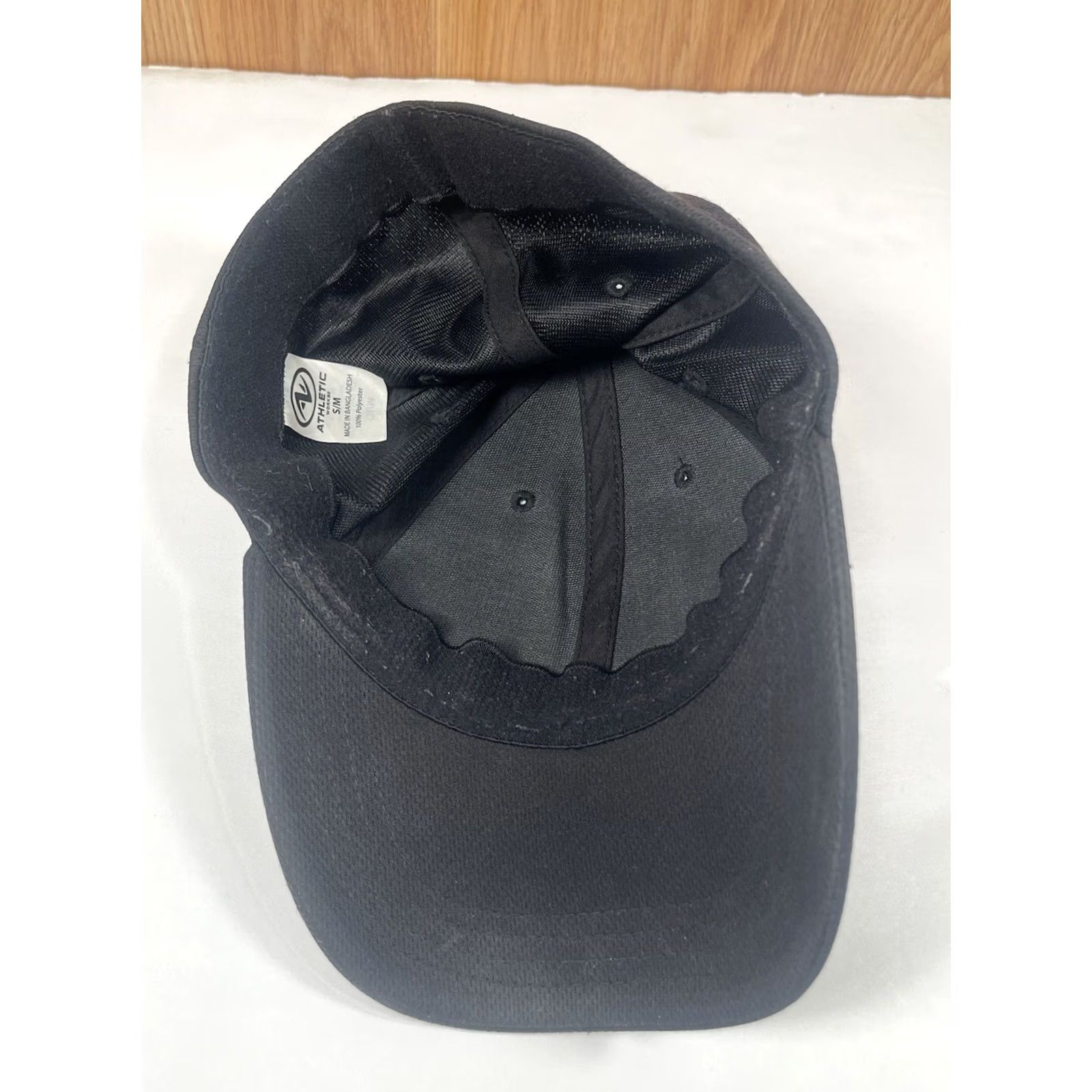 Athletic Works Athletic Works Hat Adults S/M Black Polyester Fitted Cap Stretch Baseball Cap Size ONE SIZE - 7 Thumbnail
