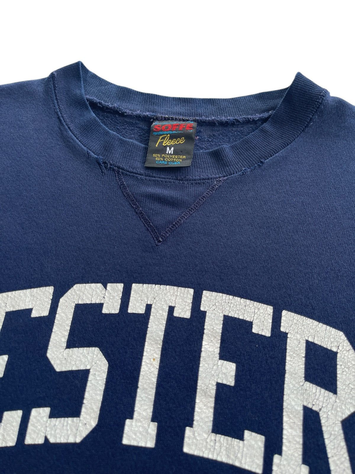 Vintage 90s Soffe Western Distressed Navy Blue Sweatshirt Size US M / EU 48-50 / 2 - 8 Thumbnail