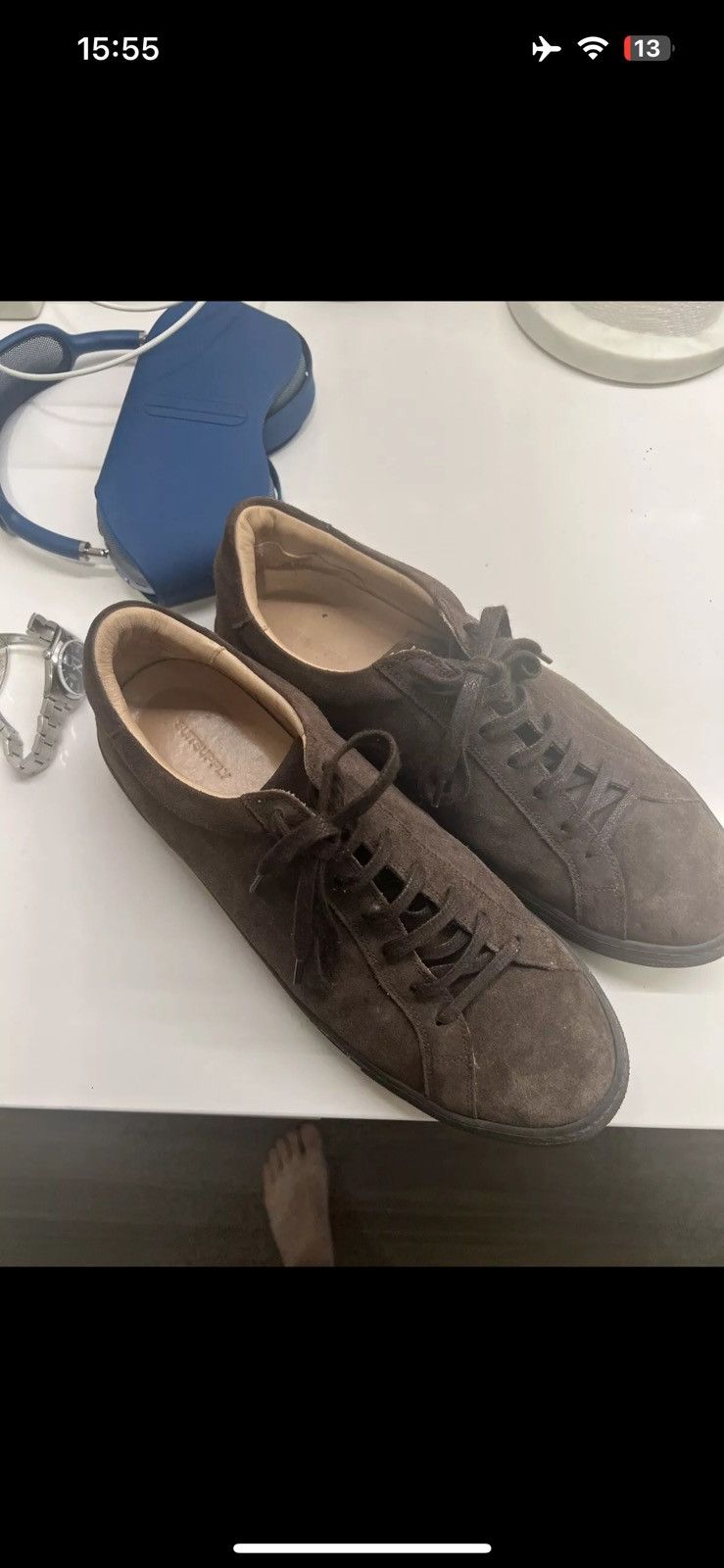 Suitsupply Brown Suede Sneakers Size US 11 / EU 44 - 5 Thumbnail
