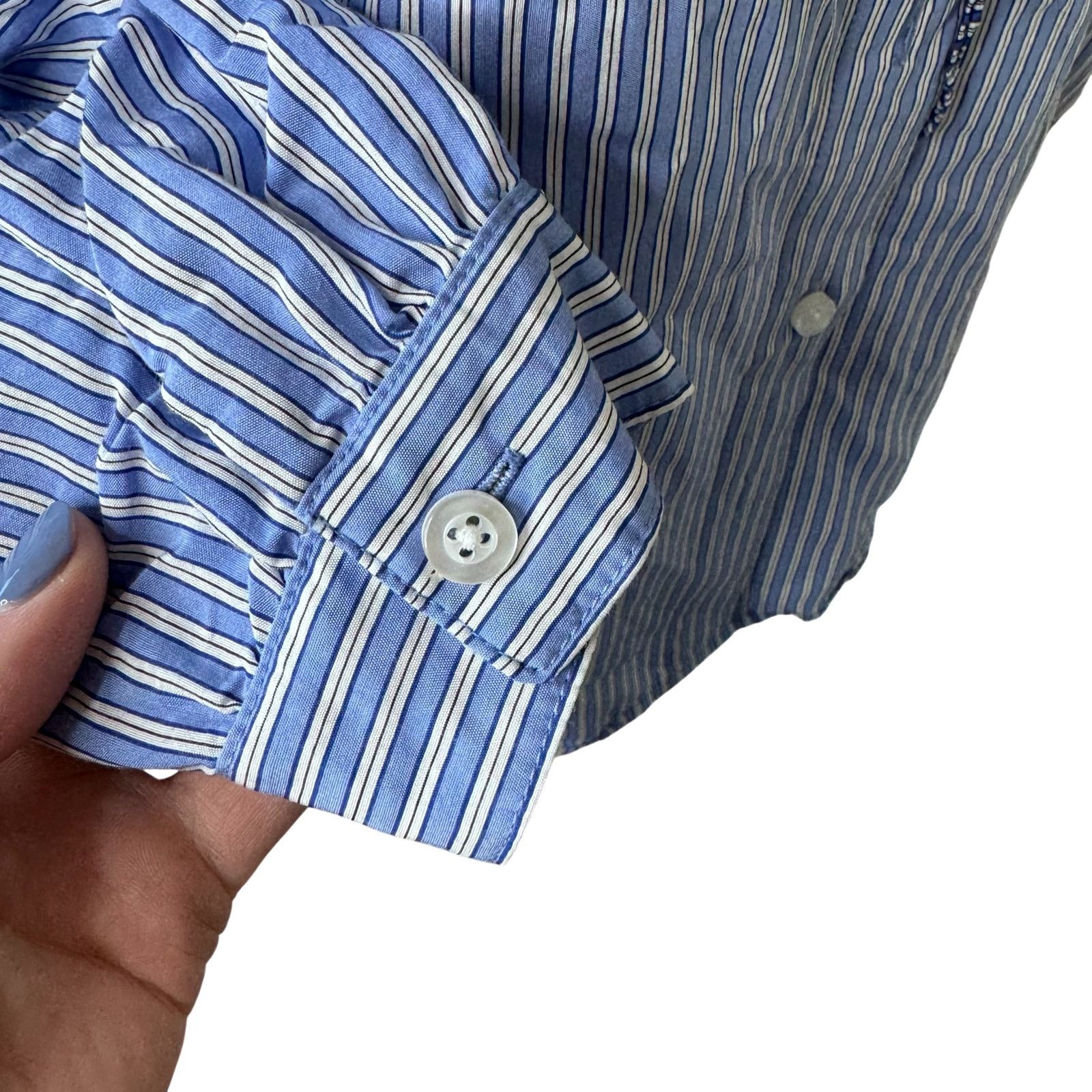 Baum und Pferdgarten BAUM UND PFERDGARTEN MACEO Button Up Shirt Blue Twin Stripe Size S / US 4 / IT 40 - 9 Thumbnail
