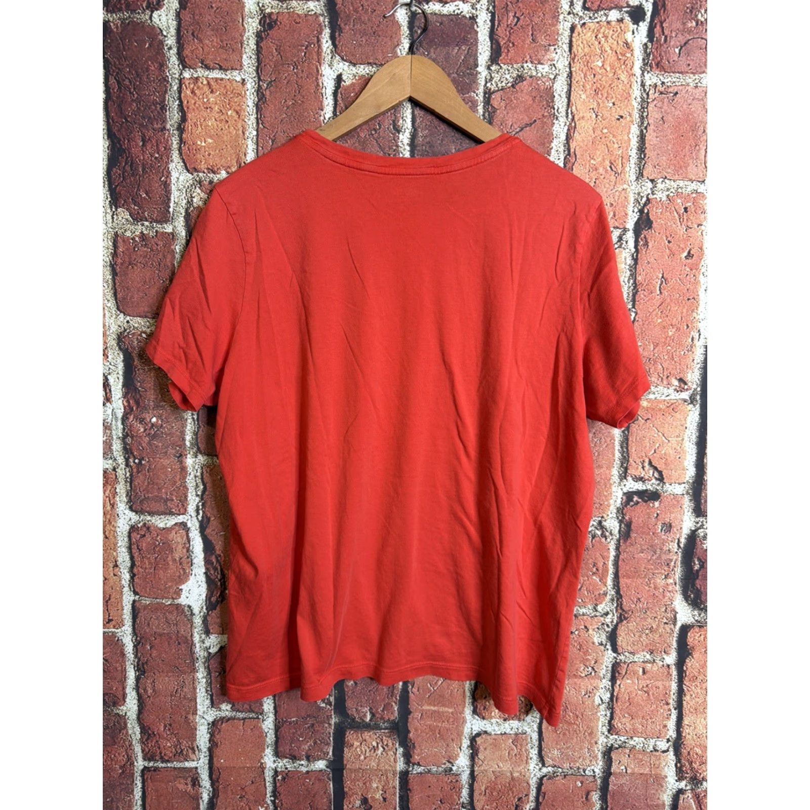 Lands' End Lands End Womens Relaxed Fit XL Orange T-Shirt Cotton Shirt Womens XL Orange Relaxed Cotton 100% Crew Neck Short Sleeve Pullover Basic 90s? Size XL / US 12-14 / IT 48-50 - 3 Thumbnail