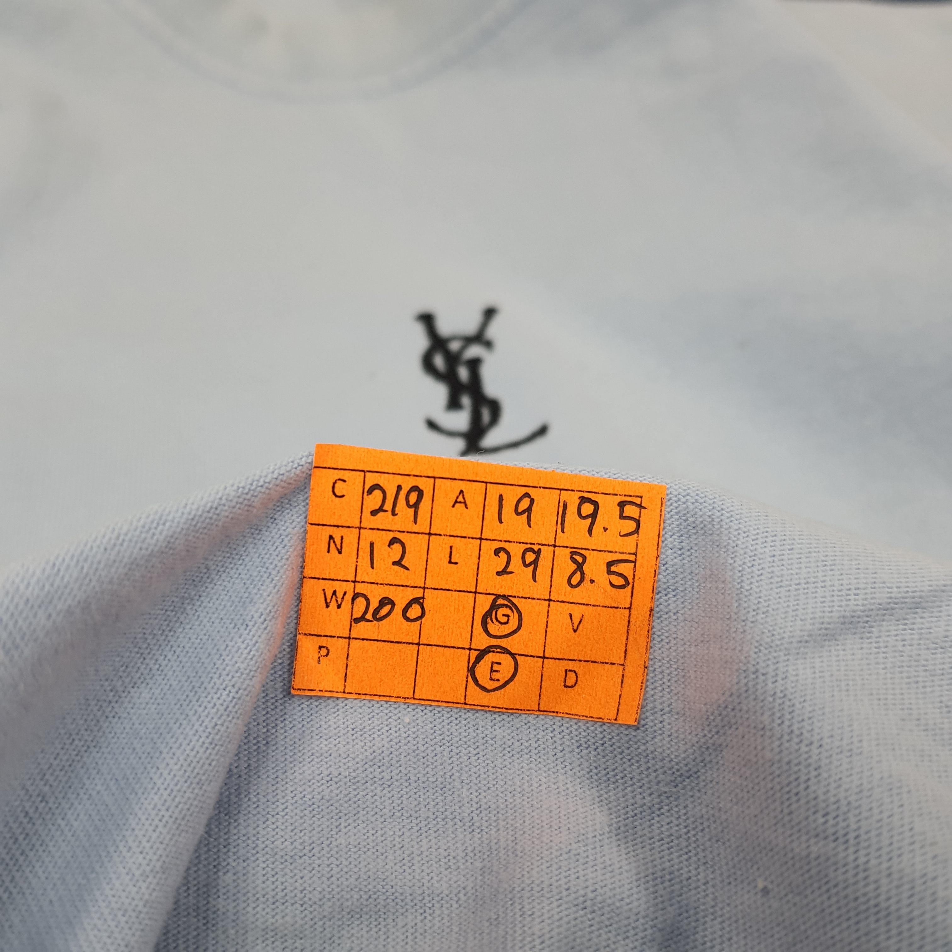 Designer × Vintage × Yves Saint Laurent Vintage Yves Saint Lauren YSL Center Logo Tshirt C219N12 Size US M / EU 48-50 / 2 - 6 Thumbnail