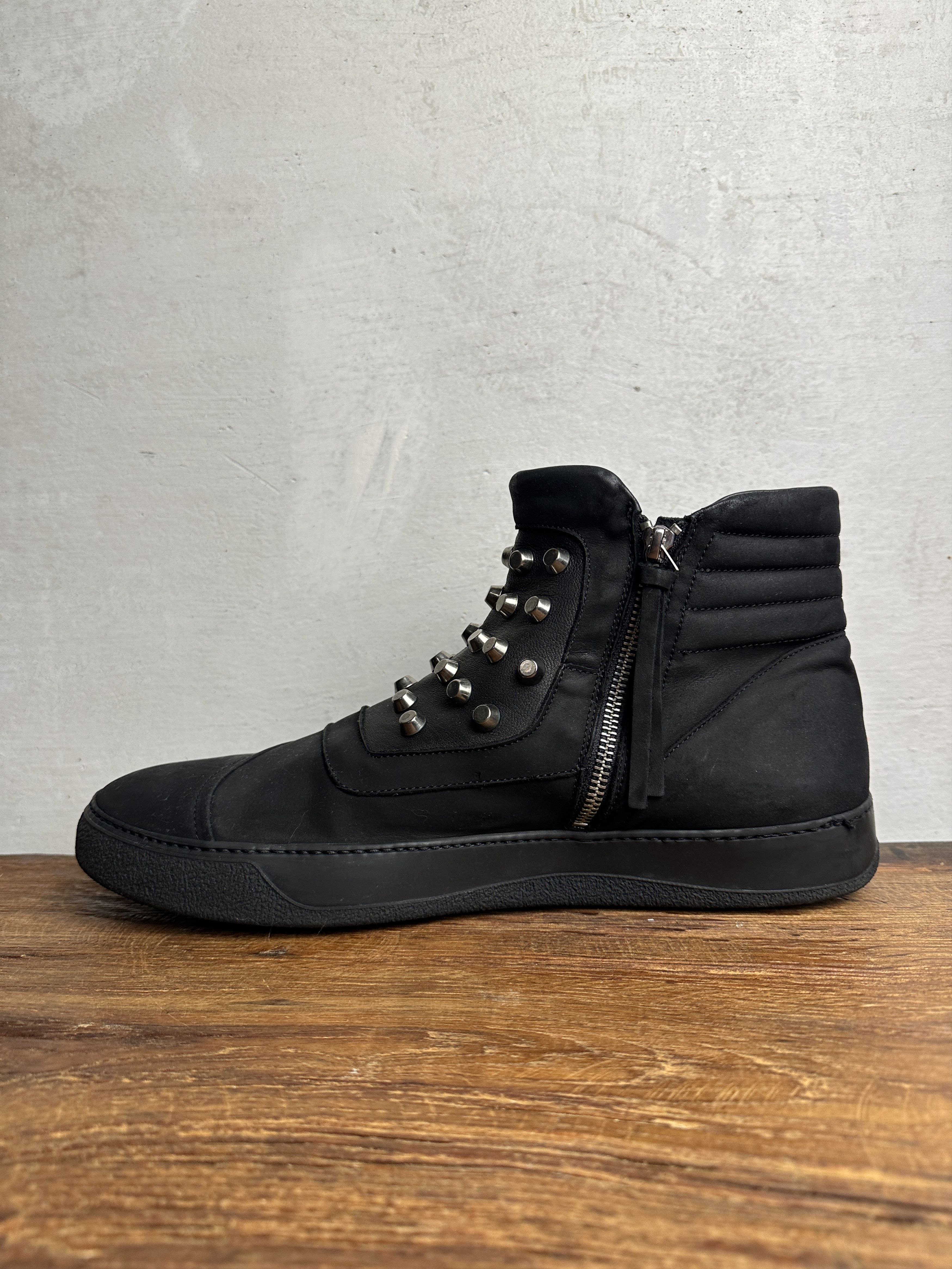 Bruno Bordese Bruno Bordese Black Leather Boots with Stud Size US 12 / EU 45 - 4 Thumbnail