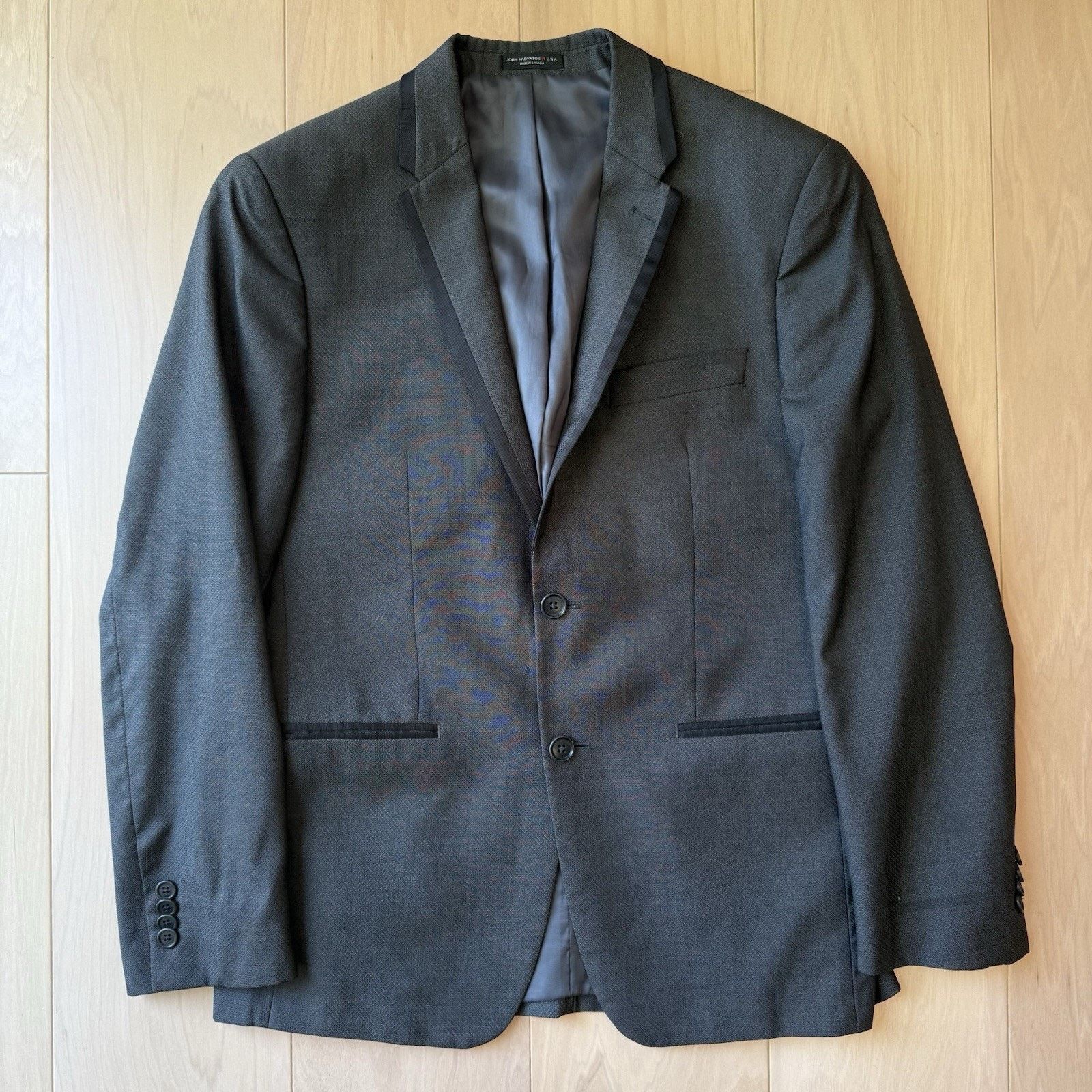 John Varvatos John Varvatos Blazer Medium Gray Black Wool Soho Fit Jacket Size 40R - 2 Thumbnail