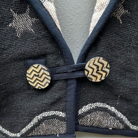 Other Vintage Flashback Woven Snowflake Western Bolero Jacket Size M / US 6-8 / IT 42-44 - 3 Thumbnail