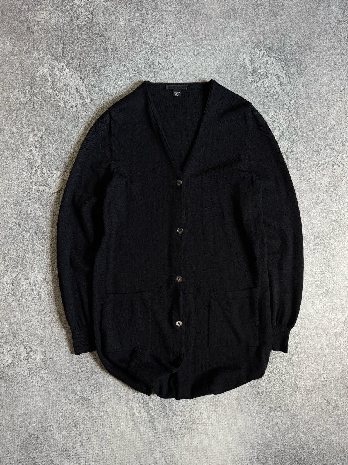 Helmut Lang Helmut Lang Women’s Black Button Cardigan Knit Long Sweater Size M / US 6-8 / IT 42-44 - 1 Thumbnail
