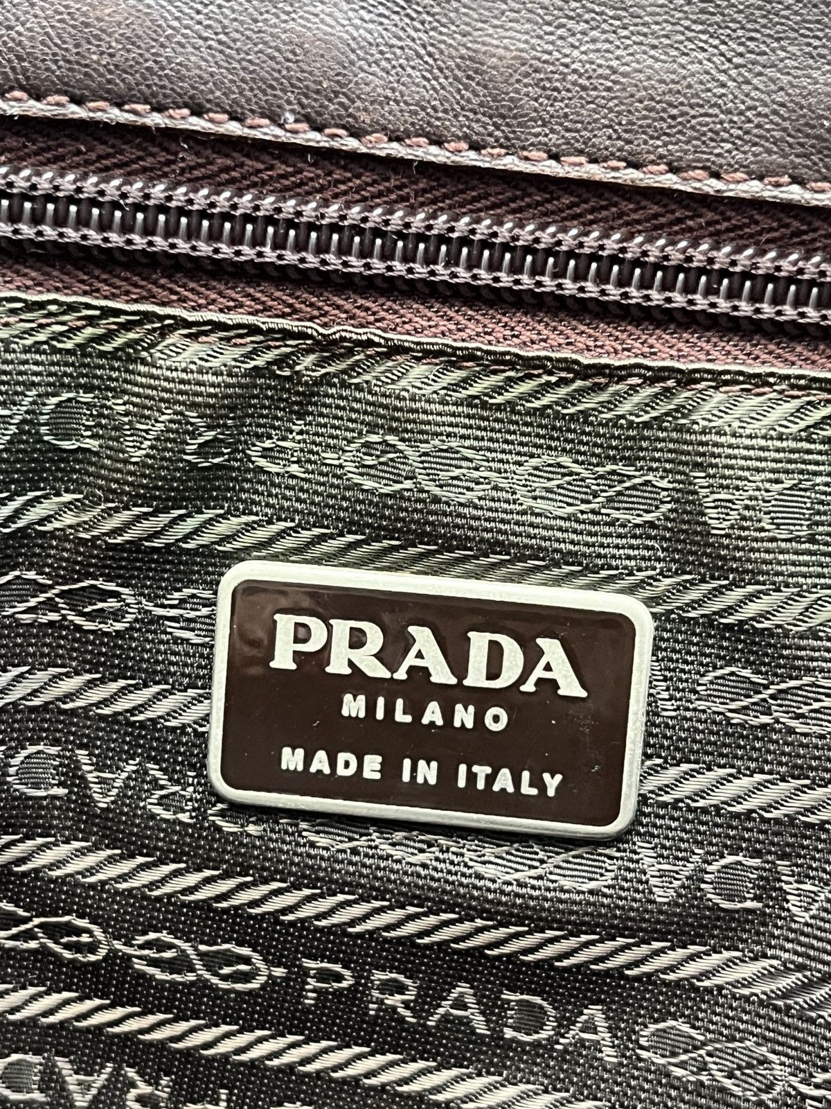 Prada Vintage Prada Tessuto Leather Tote Bag Size ONE SIZE - 7 Thumbnail