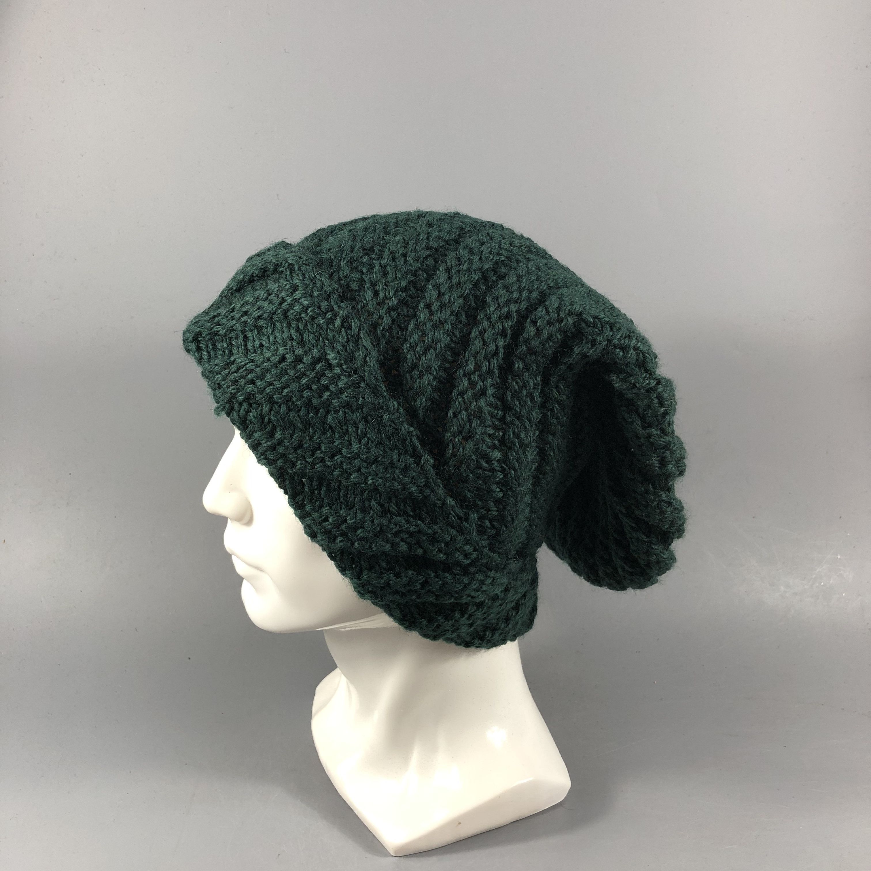 Vintage Unknown Cable Knit Green Beanie Snowcap Snow Hat B868 Size ONE SIZE - 1 Thumbnail